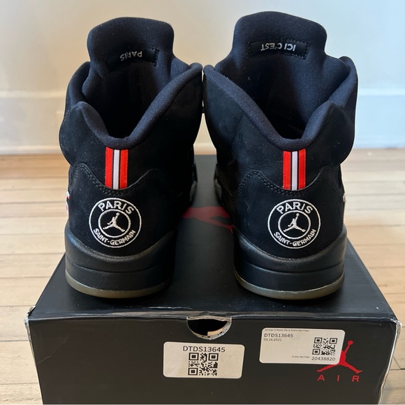 Air Jordan 5 Retro | Paris Saint-Germain PSG Black | Men’ Size 10 | AV9175-001 - Picture 5 of 8